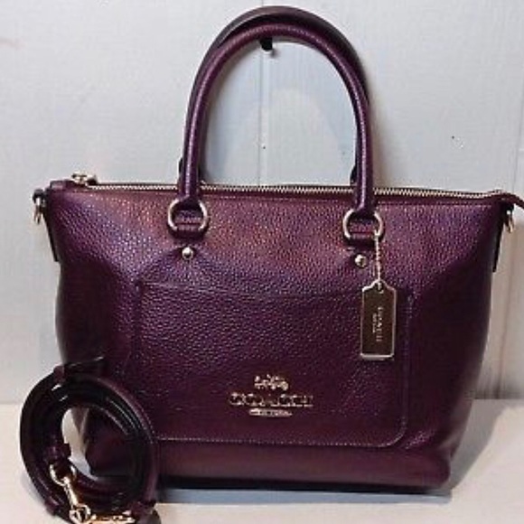 Coach Bags Coach Metallic Raspberry Pebbled Leather Poshmark